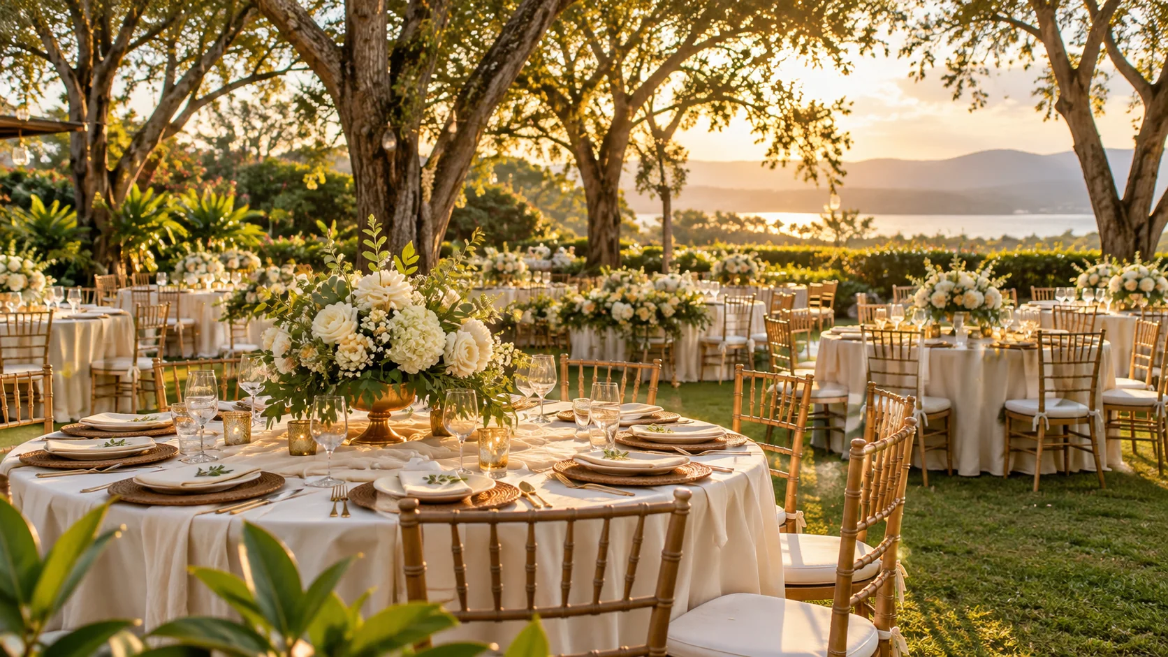 Outdoor event setting at Summit Resort